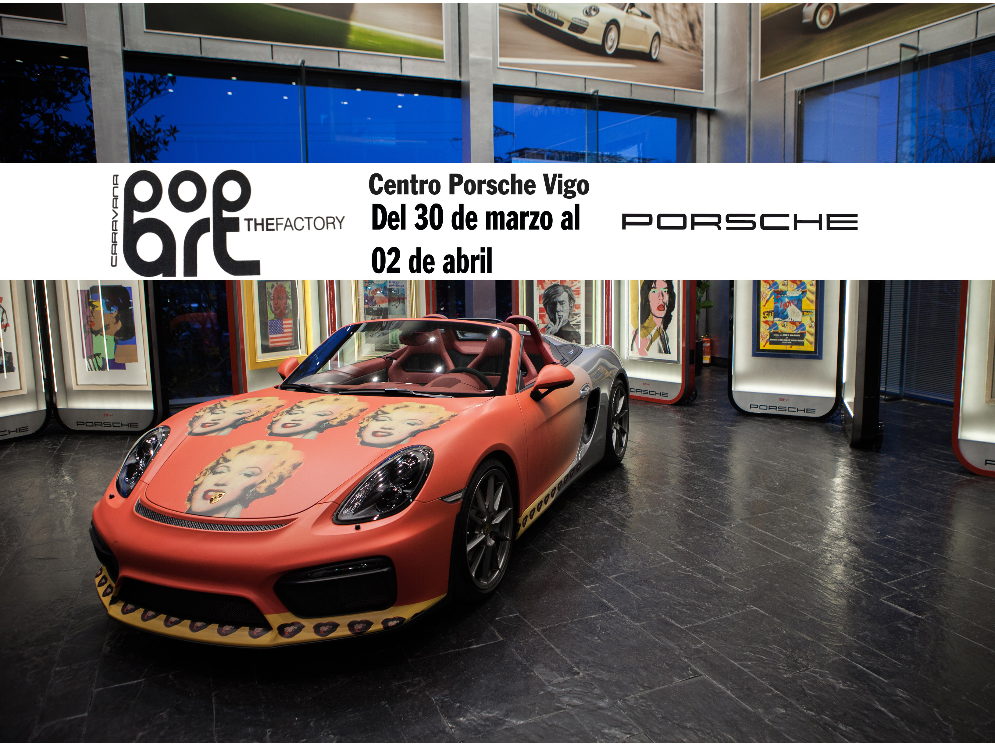 Obras originales Warhol en Porsche Vigo